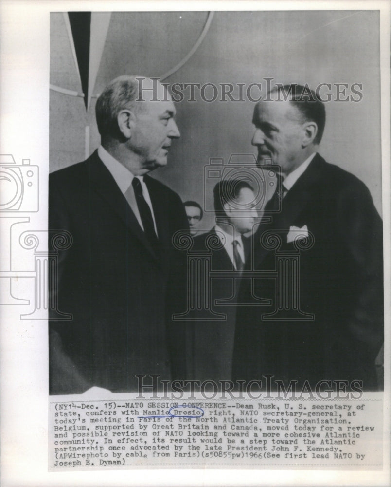 1966 Manlio Brosio NATO Secretary General - Historic Images