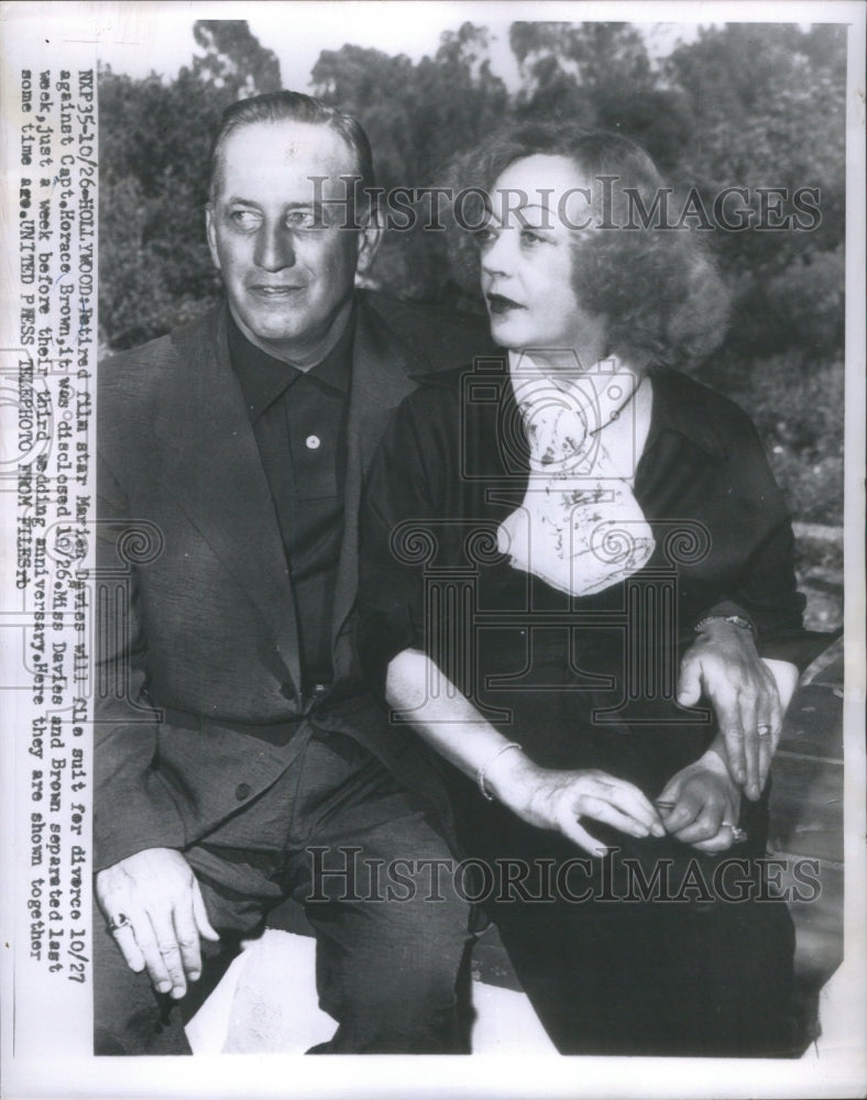 1954 Retired film star Marion Davies divorce Capt Horace Brown-Historic Images