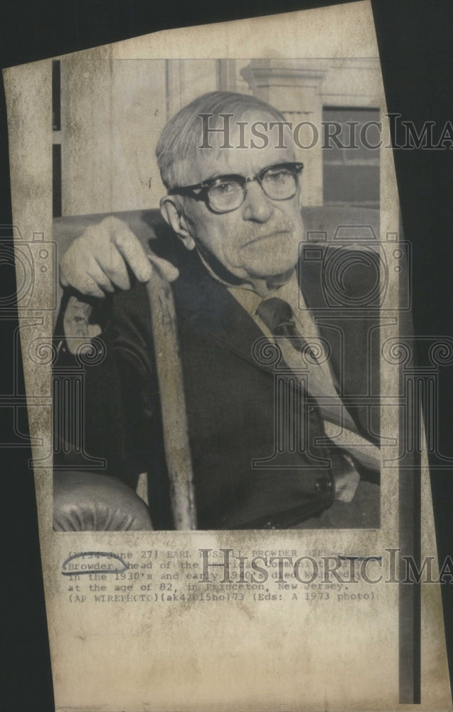 1973 Paul Browder Head American Communist Party - Historic Images