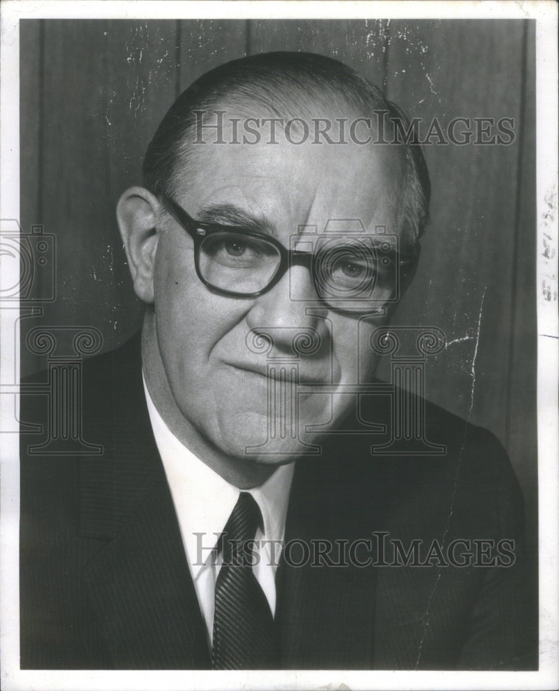 1968 Press Photo Roger M. Blough, U.S. Steel Corp. Executive- RSA71069 - Historic Images