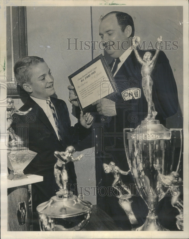 1966 Peter Armstrong, with many trophies. - Historic Images