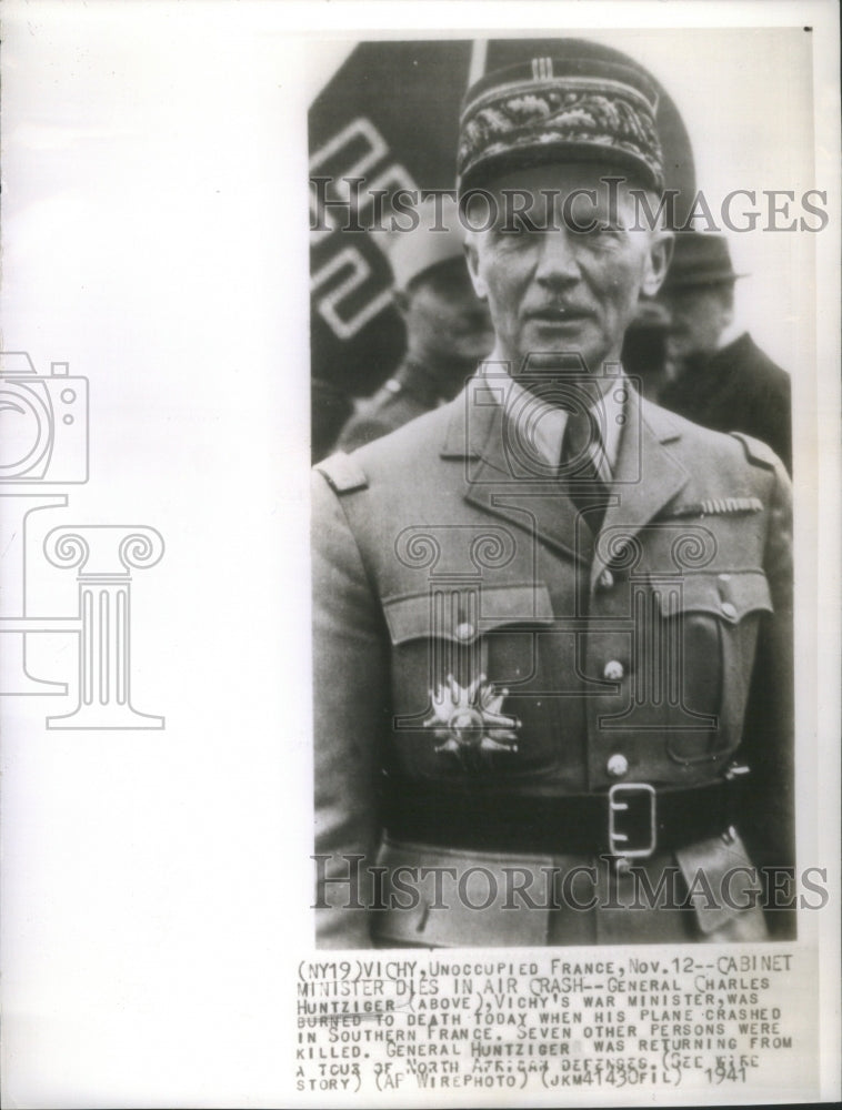 1941 General Charles Huntziger Vichy Minister Burn Death Southern - Historic Images