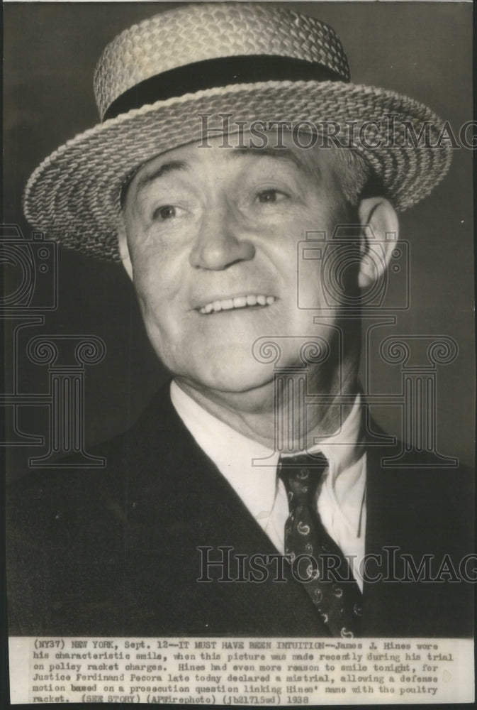 1938 James J Hines Politician-Historic Images