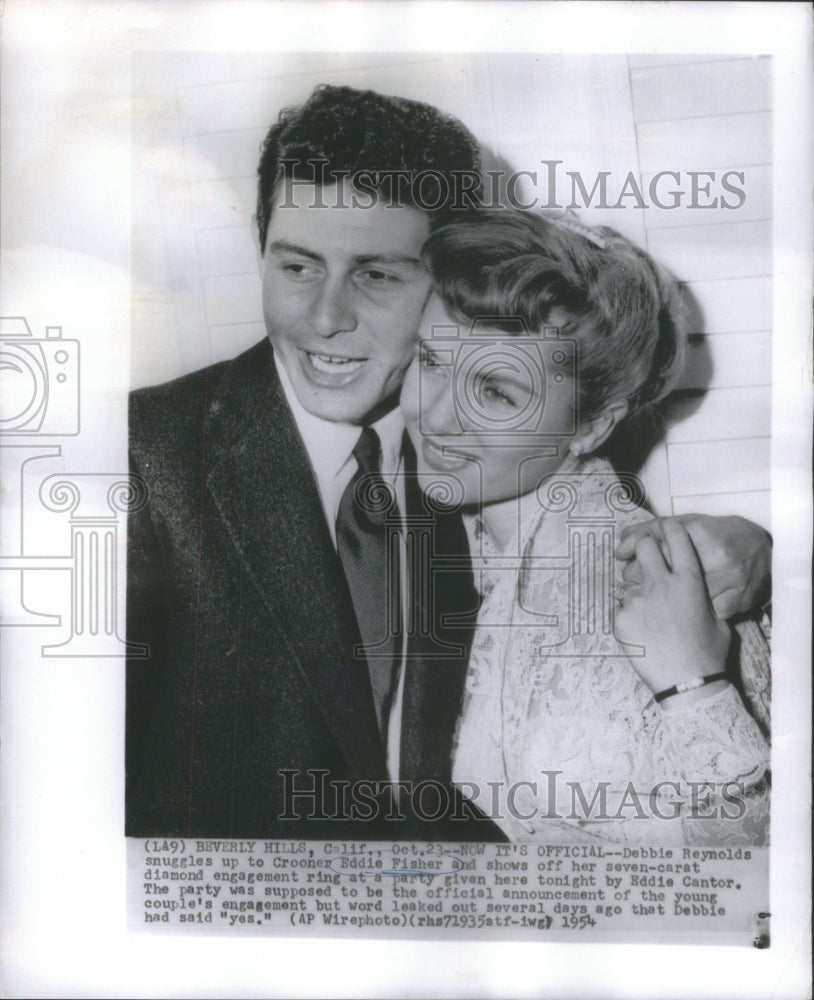 1954, Debbie Reynolds Crooner Eddie Fisher Beverly Hills Official - Historic Images