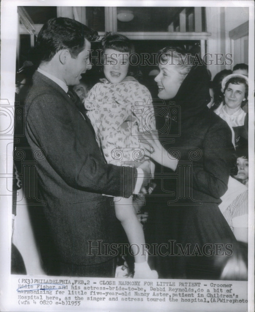 1955, Crooner Ediie Fisher Debbi Reynolds Nancy Astor- RSA71883 - Historic Images