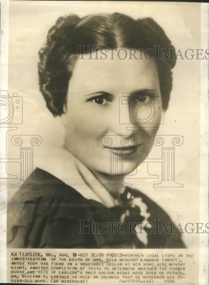 1938, Further Legal death Mrs Ella Mccurdy Lamance vegetable cellar - Historic Images