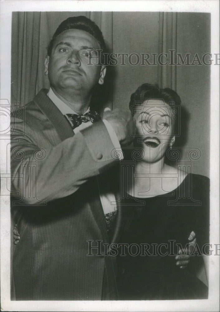 1955 Frankie Laine Peggy King Two Singers Relaxed Mood - Historic Images