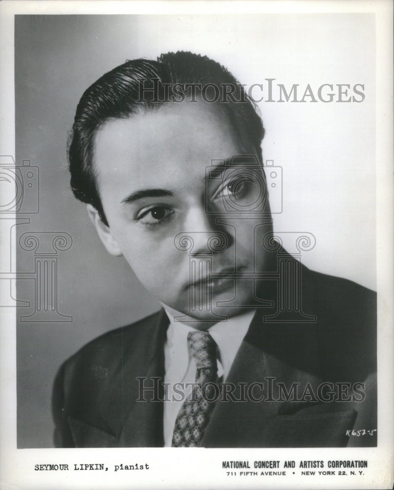1958 Press Photo Seymour Lipkin Concert pianist music director Juilliard school- Historic Images