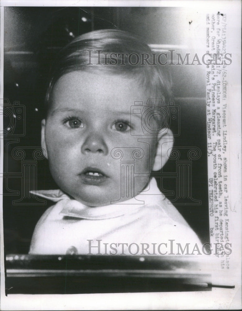 1962 Viscount Lindley son Princess Margaret and Anthony Armstrong-Jo - Historic Images