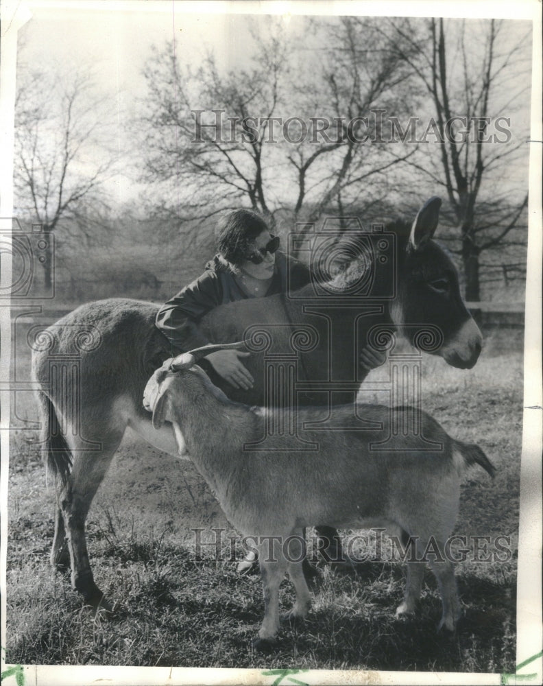 1966 Press Photo Katie Lindsay Lead Double Life Chronological Horse Hound Actor - Historic Images