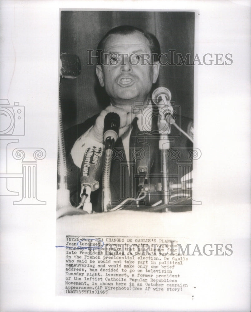 1965 Jean Lecanuet French Kennedy Presidential Candidate France - Historic Images