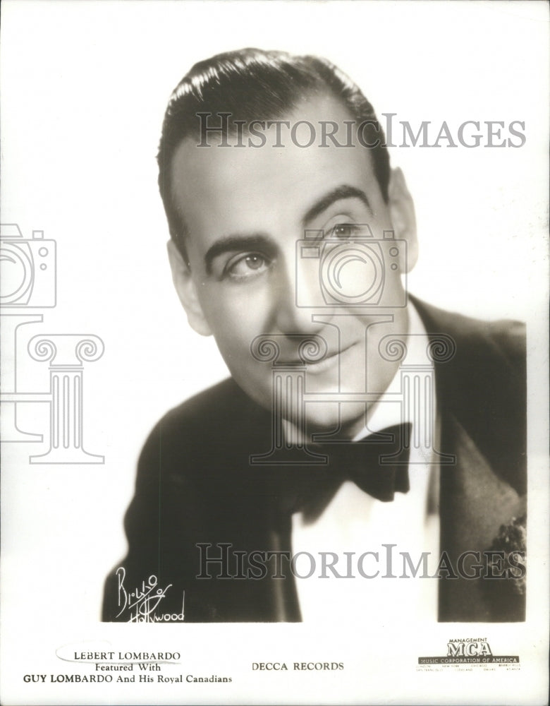 1940 Lebert Lombardo  Royal Canadians bandleader Carmen-Historic Images