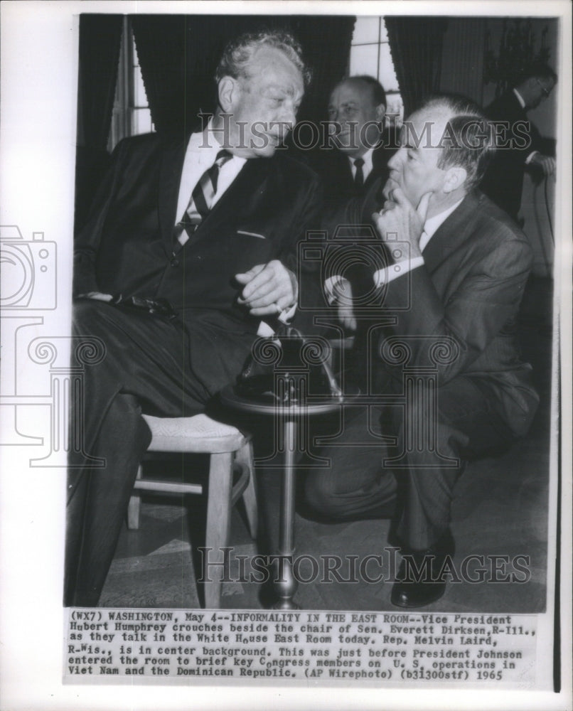 1965 Vice President Hubert Humphrey, Sen. Everett Dirkson - Historic Images