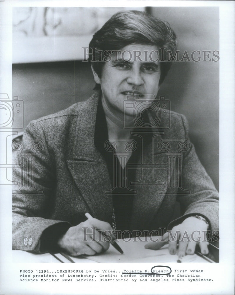 1982 COLETTE M. FLESCH VICE PRESIDENT LUXEMBOURG - Historic Images