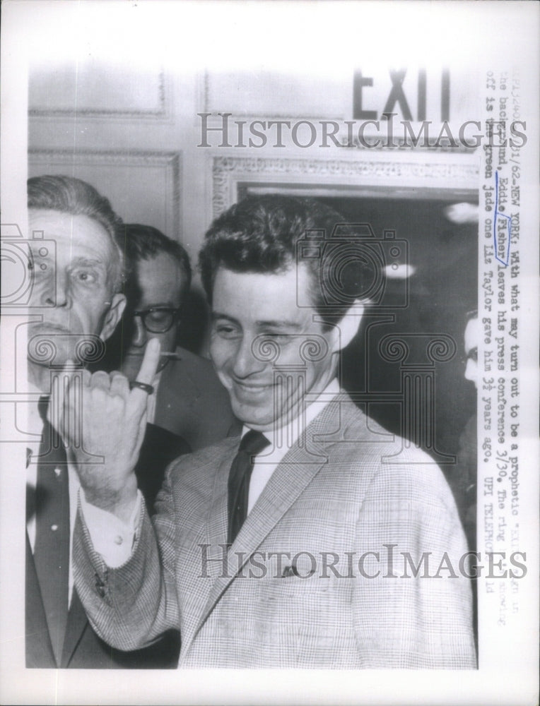 1962 Singer Eddie Fisher - Historic Images