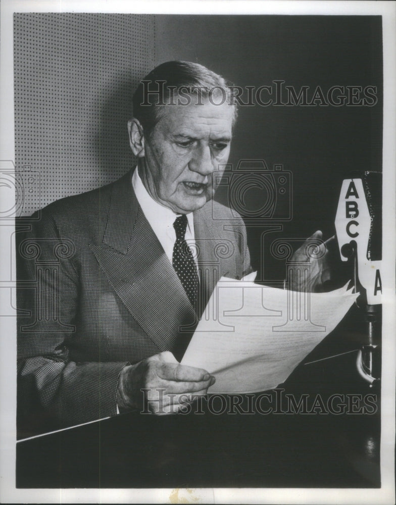1953 Veteran newscaster Edwin C. Hill - Historic Images