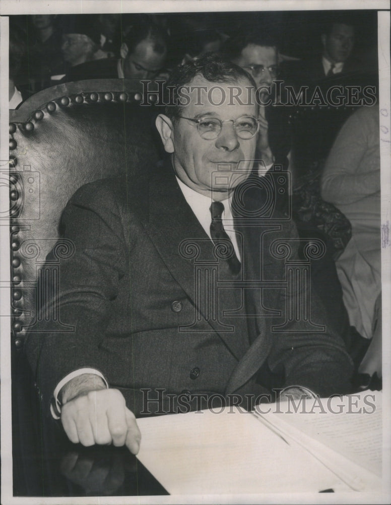 1941 Sidney Hillman testifies on defense labor situation. - Historic Images