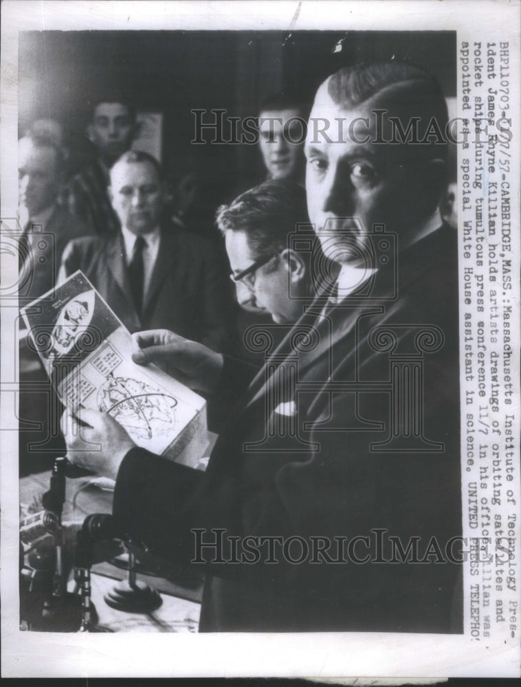 1957 President James Rhyne Killian of MIT - Historic Images