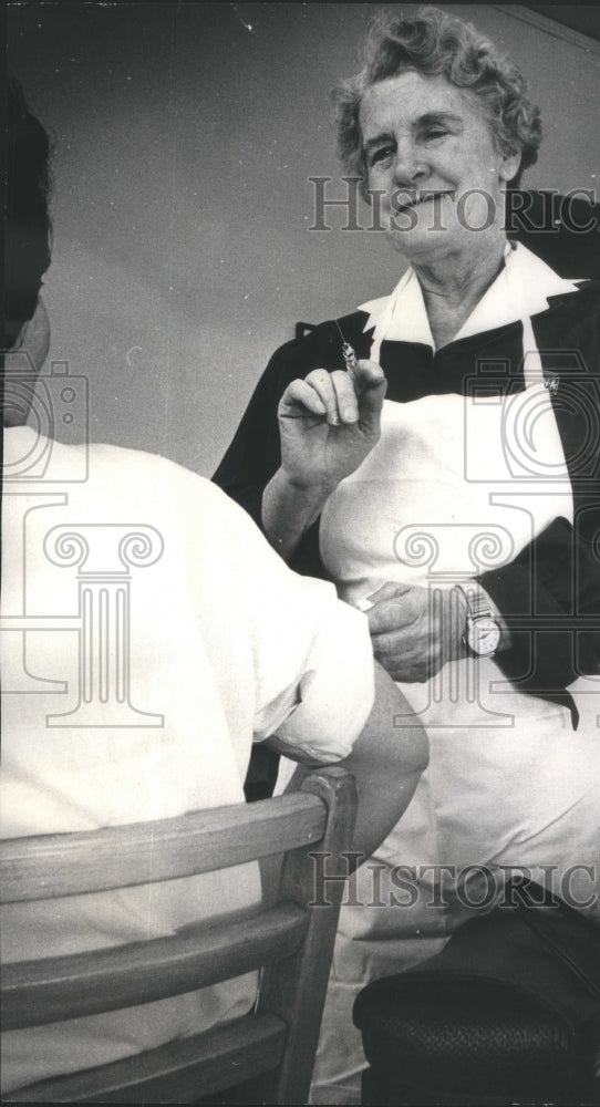 1966 Press Photo Miss Margaret Kief, of the Visiting Nurse Association - Historic Images
