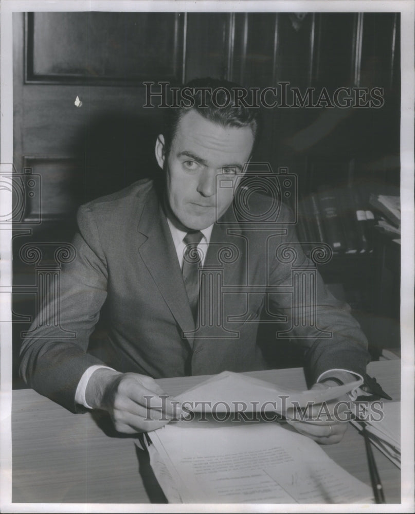 1961 Chicago Gov War On Crime Director Frank Kieman - Historic Images