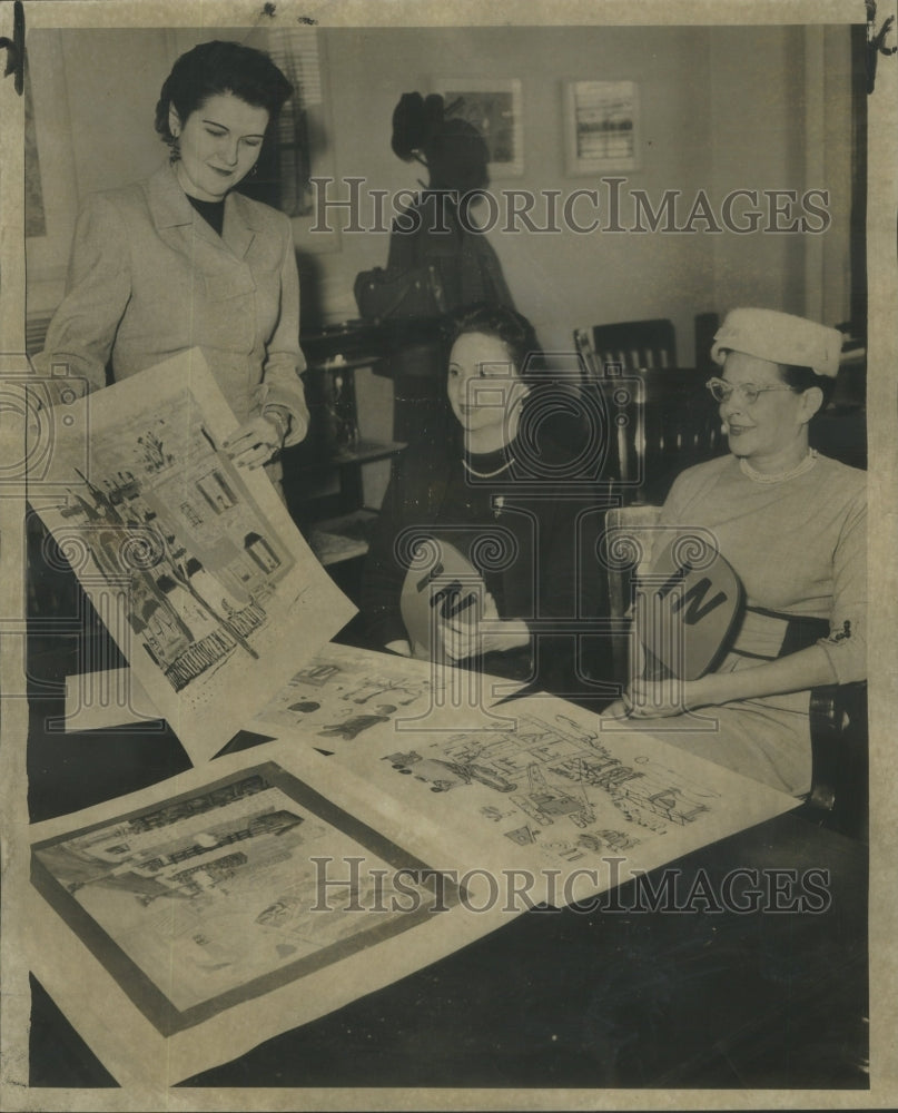 1957 Dr Ann Lally director Art Mrs Hugh Simborg - Historic Images