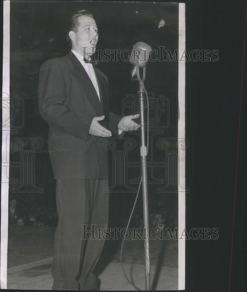 1950 Press Photo Kyle Kimbrough Best Man Singer Festival Competition - Historic Images