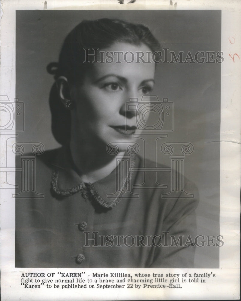 1952 Press Photo Marie Killilea Author - Historic Images