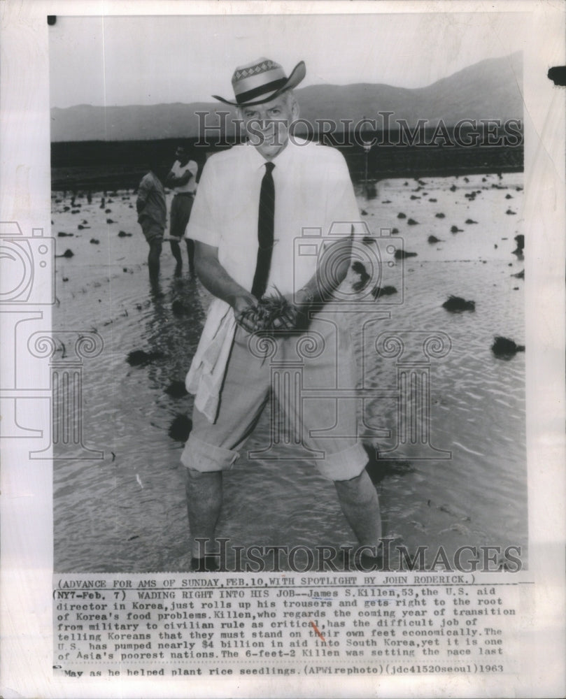 1963 Press Photo James Killen US aid director Korea Military- RSA75565 - Historic Images