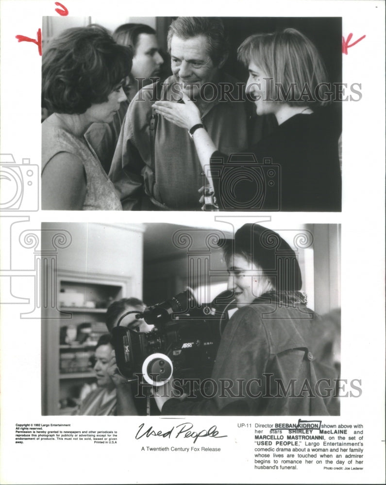 1993 Director Beeban Kidron Shirley MacLaine Marcello Mastroianni - Historic Images