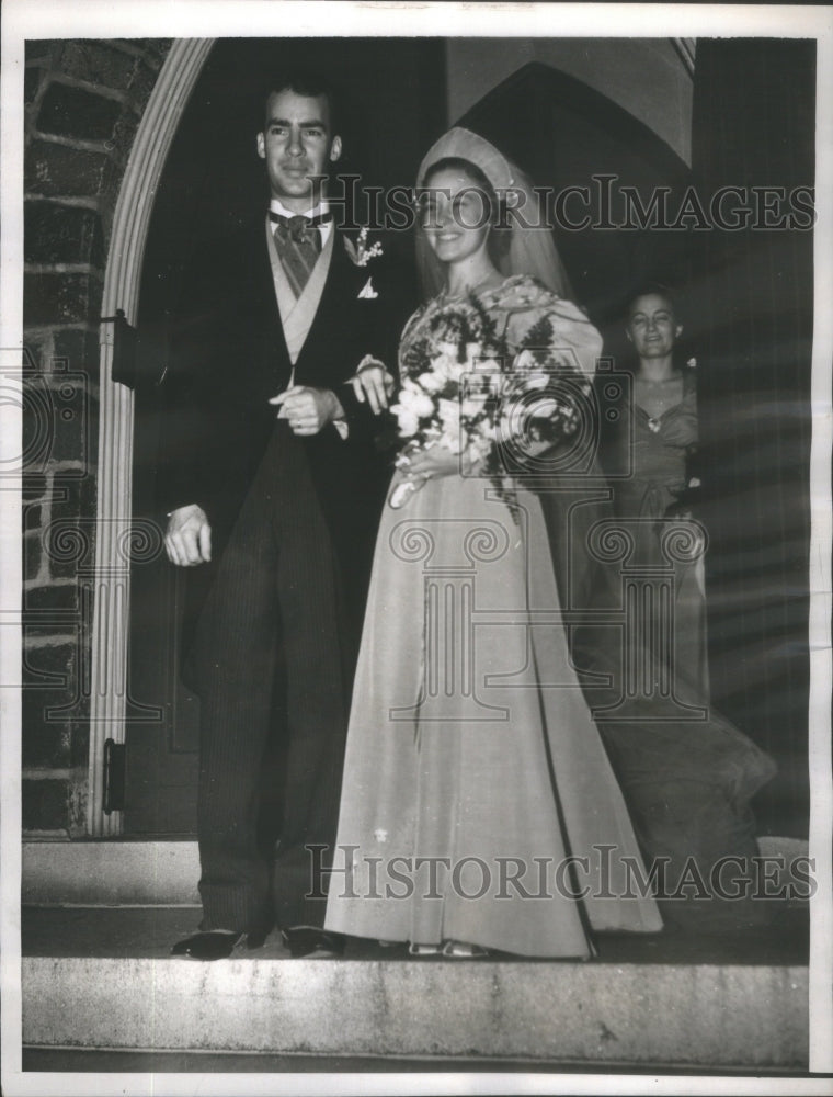 1938 Jack Lamble bride Mrs John Albans Episcopal Church - Historic Images