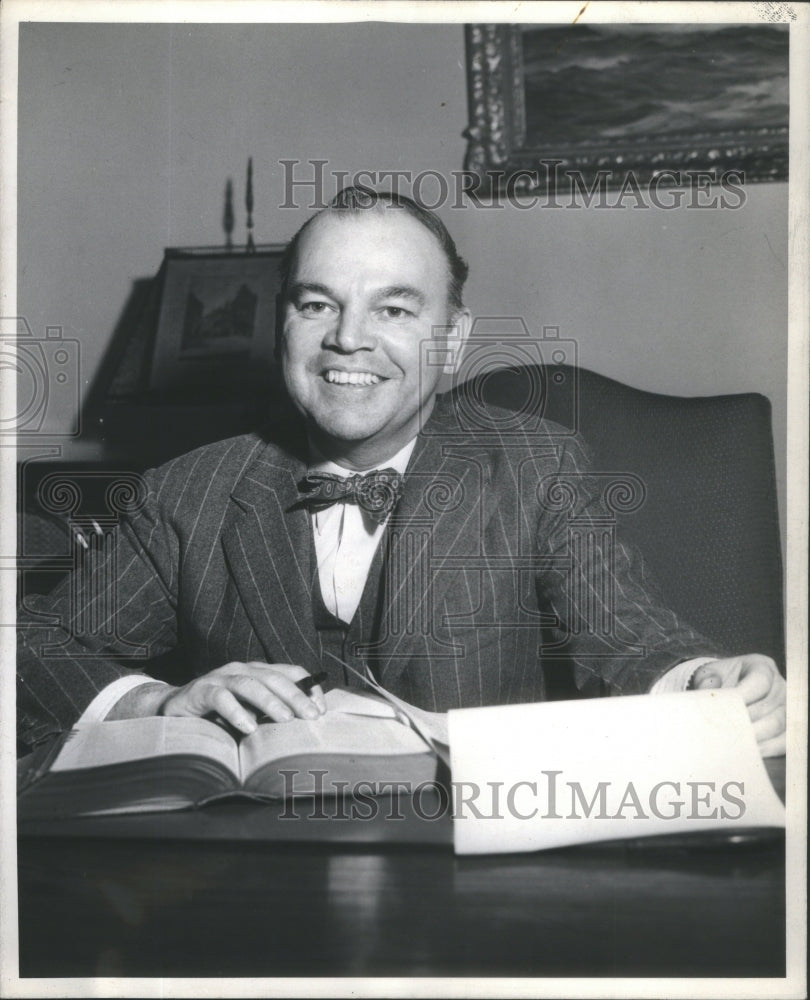 1947 Press Photo Edward Lamb Toledo Attorney Mt Clemens First Portal case - Historic Images