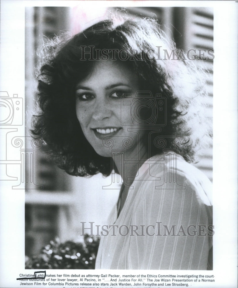 1988 Christine Lahti Film Debut Attorney Gail Packer - Historic Images