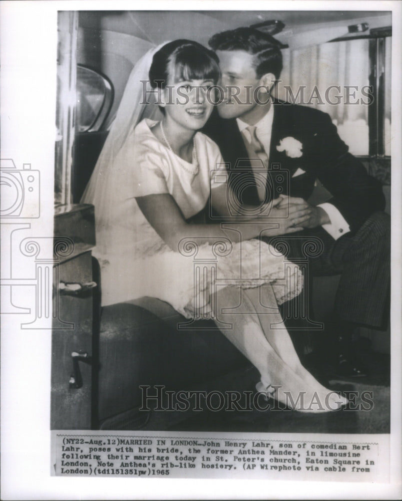 1965 John Henry Lahr Married Anthea Mander St. Peter's Eaton Square - Historic Images
