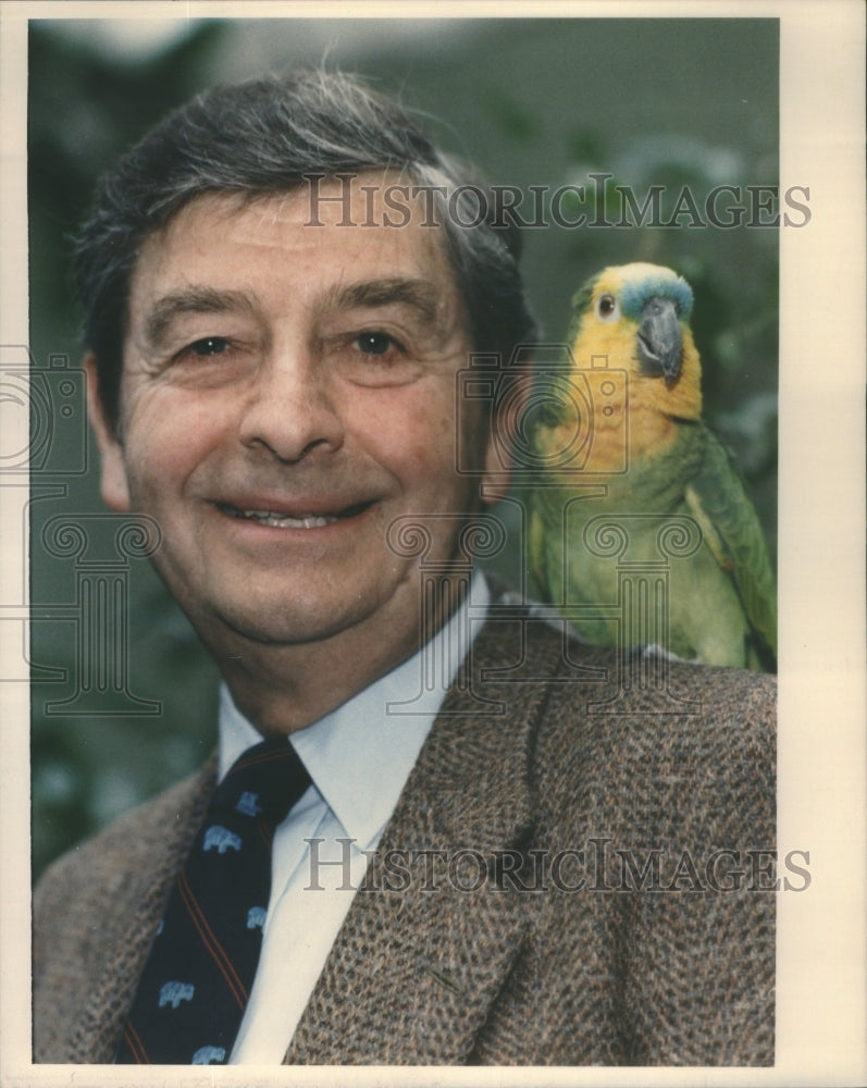 1987 Dr Lester Fisher Director Lincoln Park Zoo Max Parrot - Historic Images