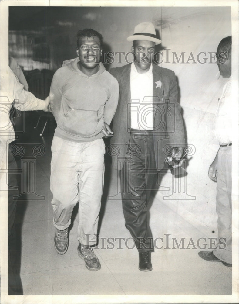 1963 Patrolman George Linzy Escorts His Brother Clinton - Historic Images