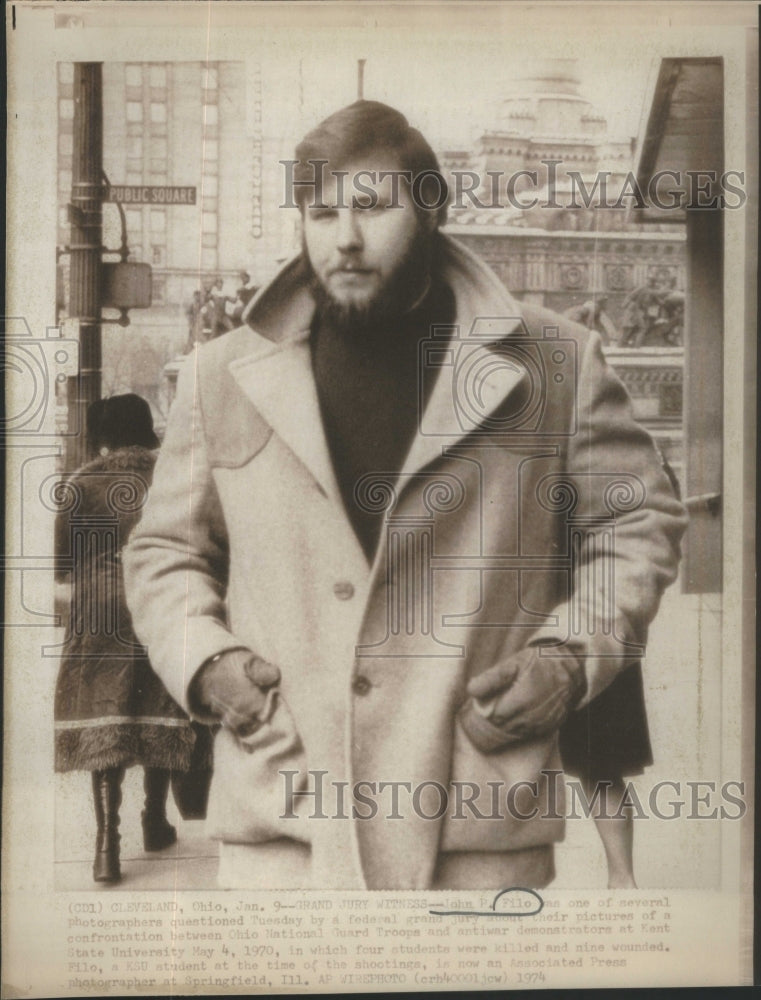 1974 Press Photo John Filo,photographer questioned by a Federal Grand Jury - Historic Images