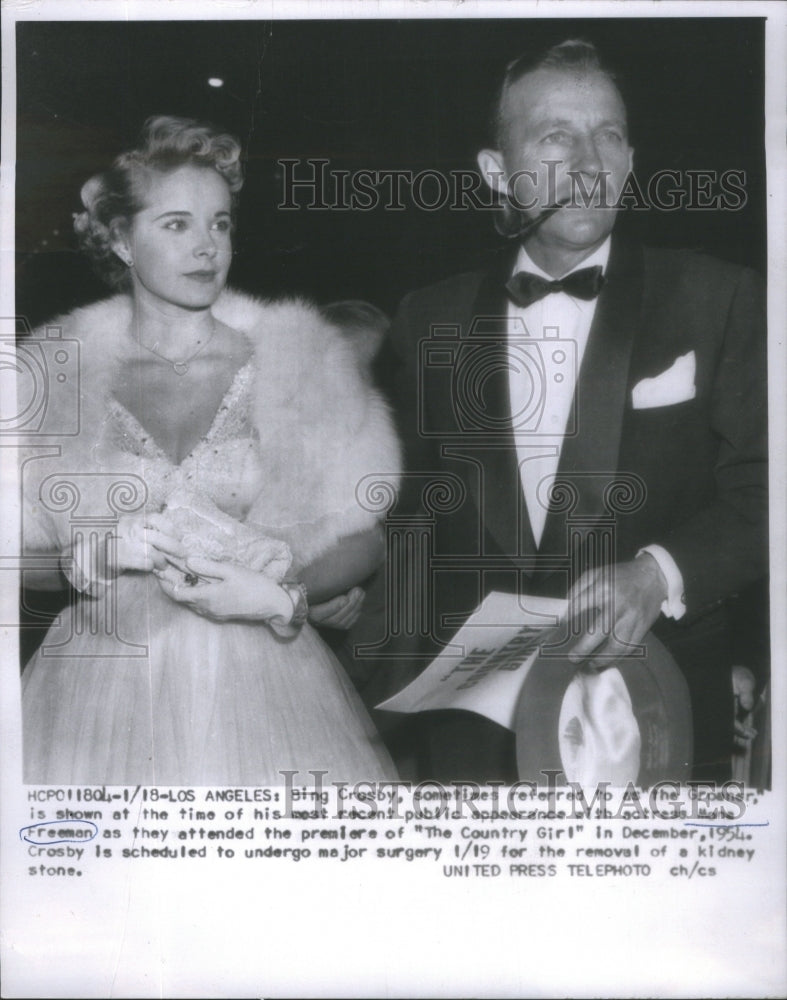1955 Actress Marie Freeman And Bing Crosby - Historic Images