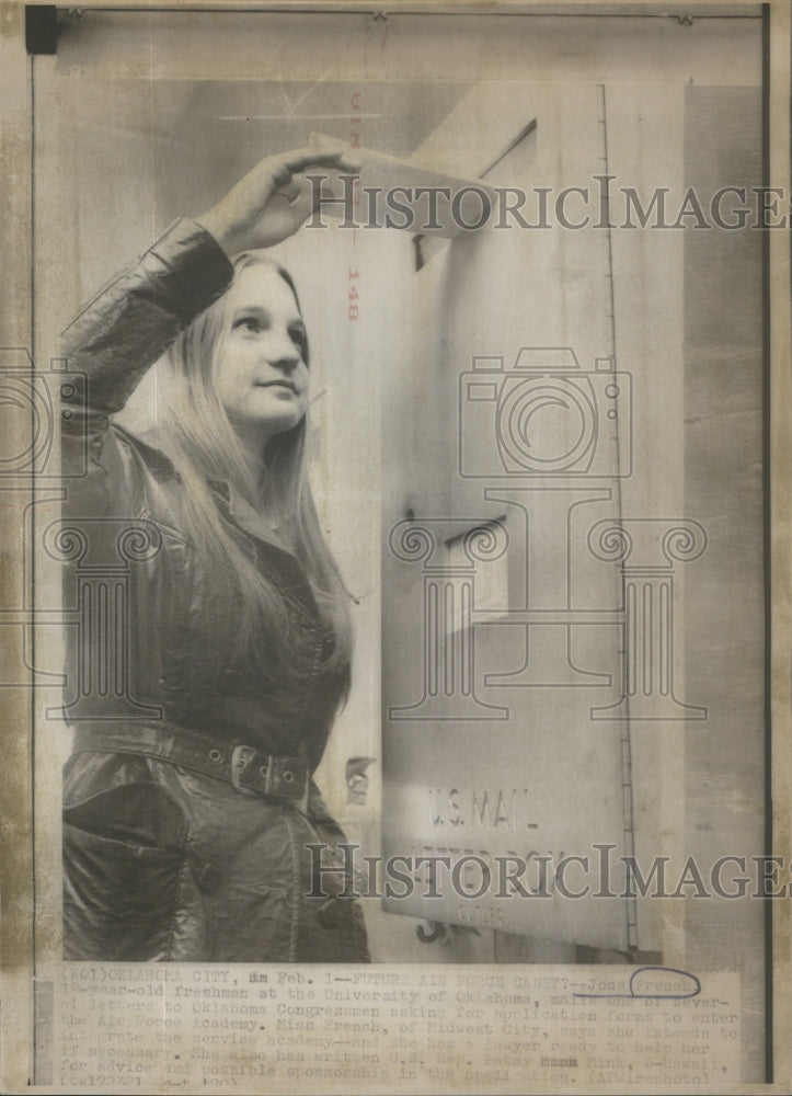 1970 Jone French, Univ. of Oklahoma Student - Historic Images