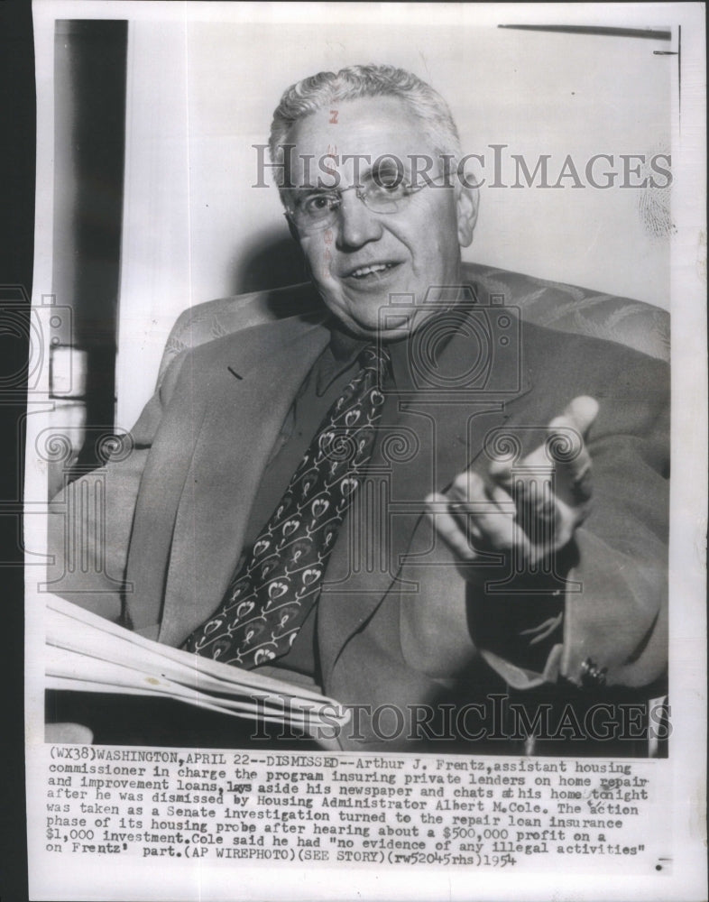 1954 Arthur J. Frentz Assistant Housing Commissioner - Historic Images