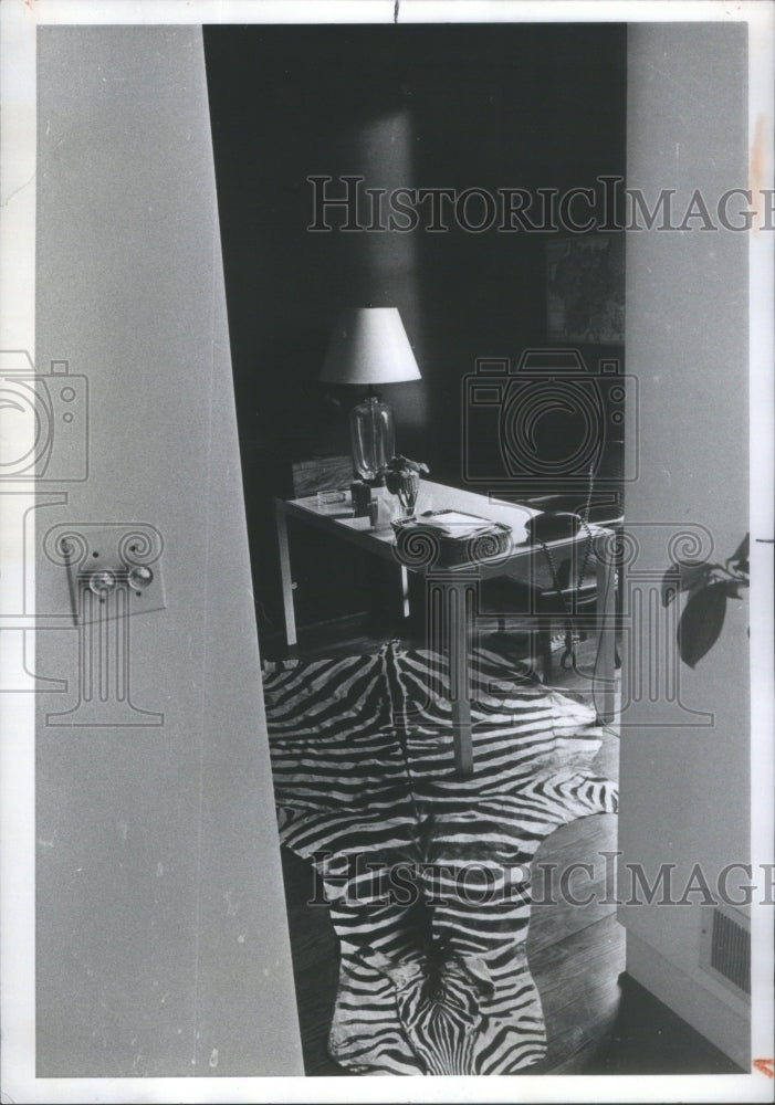 1977 Richard Lione Zebra Rug - Historic Images