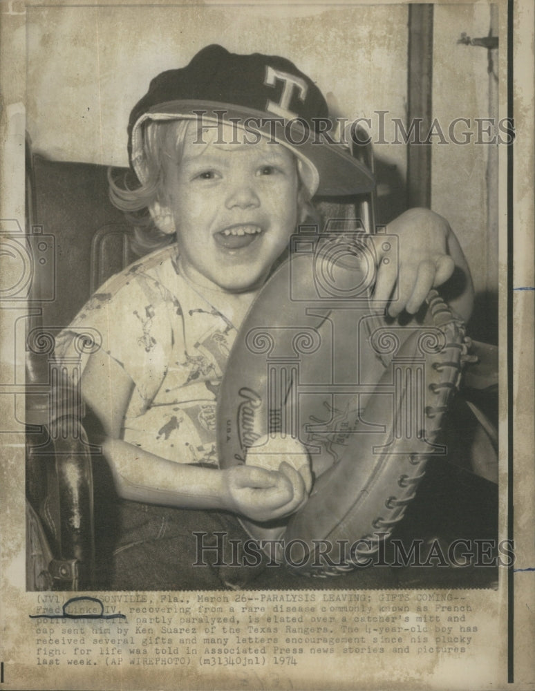 1974 Fred Linke IV, French polio victim. - Historic Images