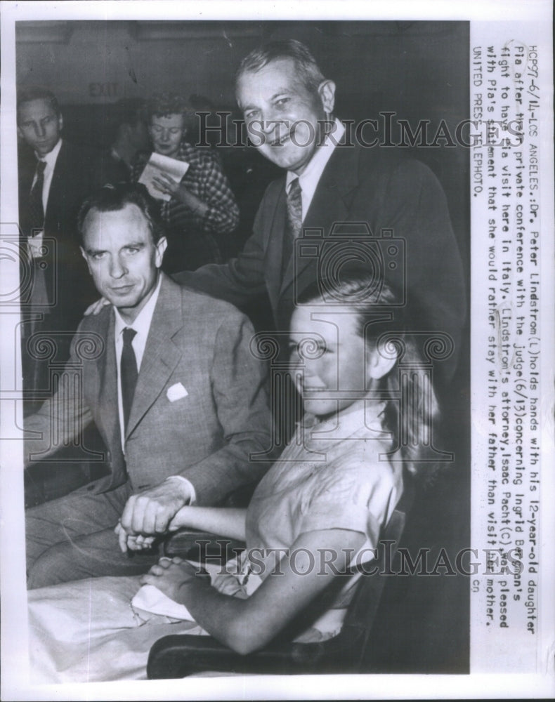 1932 Press Photo Dr Peter Lindstorm daughter Pia judge Ingrid Bergman - Historic Images