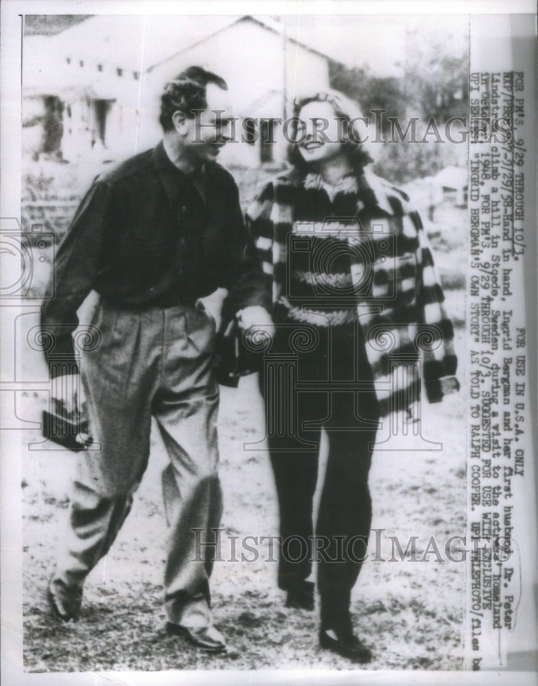 1958 Ingrid Bergman & Dr. Peter Lindstrom-Historic Images