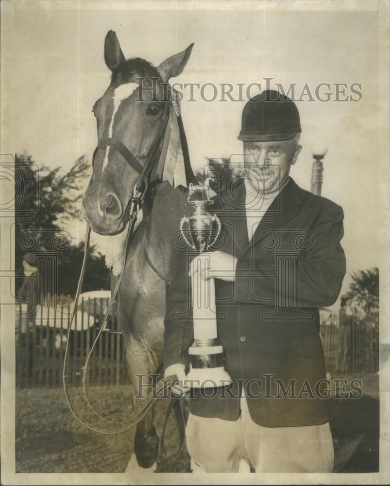 1958 Press Photo Joseph Krepper, Champion Horse rider.- RSA76683 - Historic Images