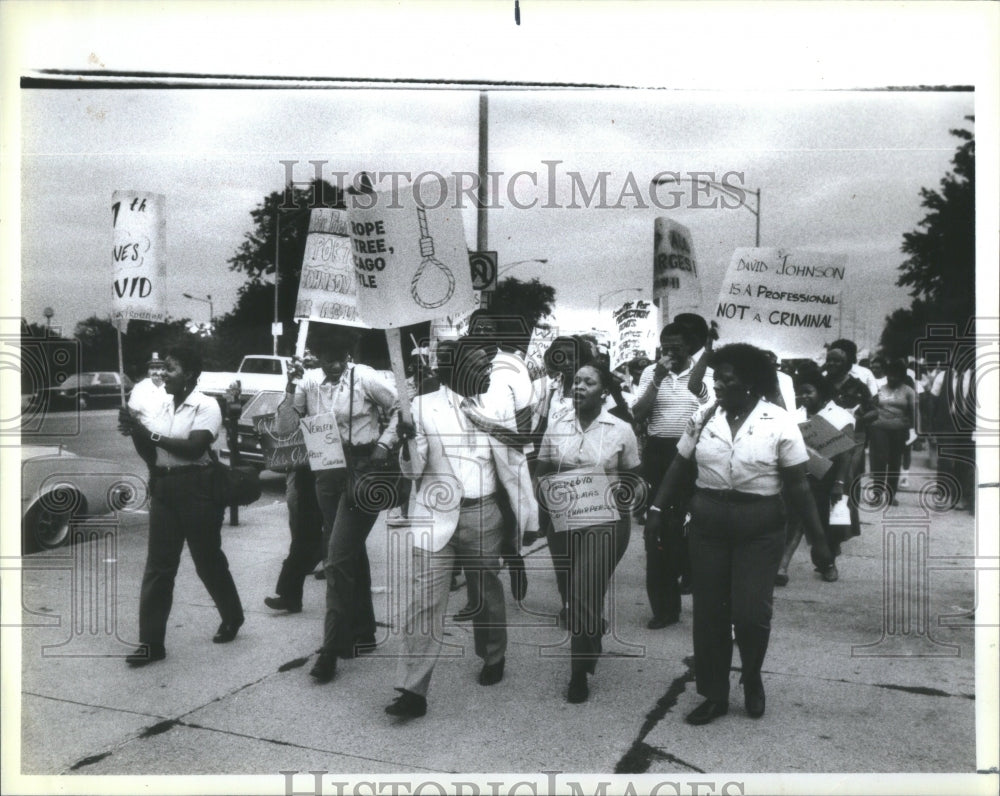 1985 CTA bus driver David Johnson - Historic Images