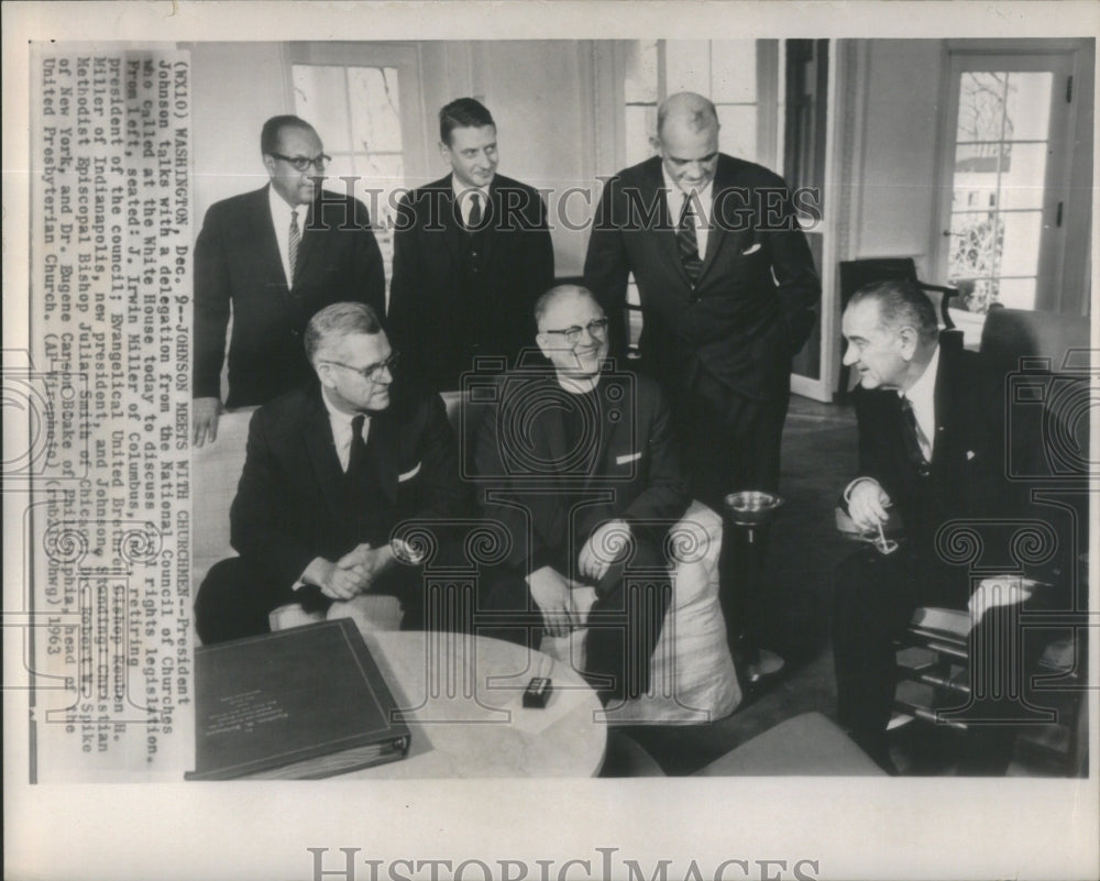 1963 President Johnson National Council Churches White House-Historic Images