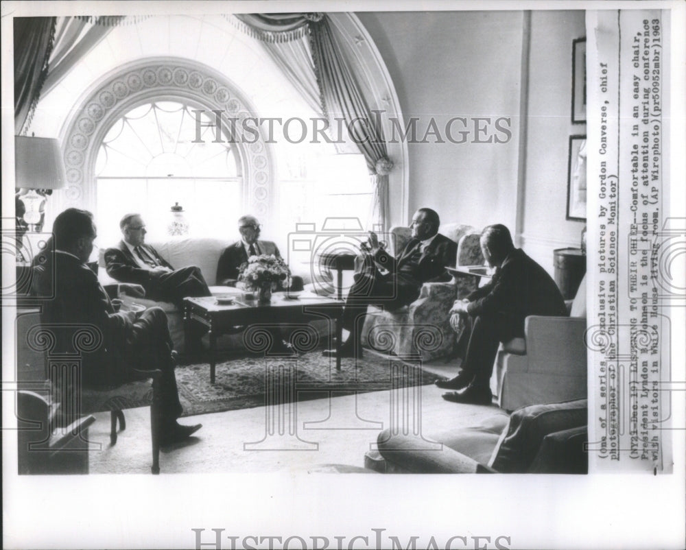 1963 President Lyndon B Johnson At A Conference - Historic Images