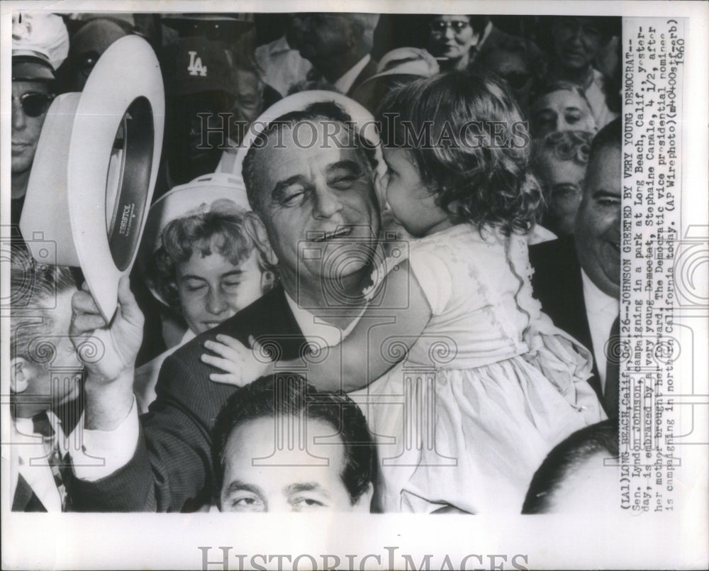 1960 Senator Lyndon Johnson campaign Long Beach California-Historic Images