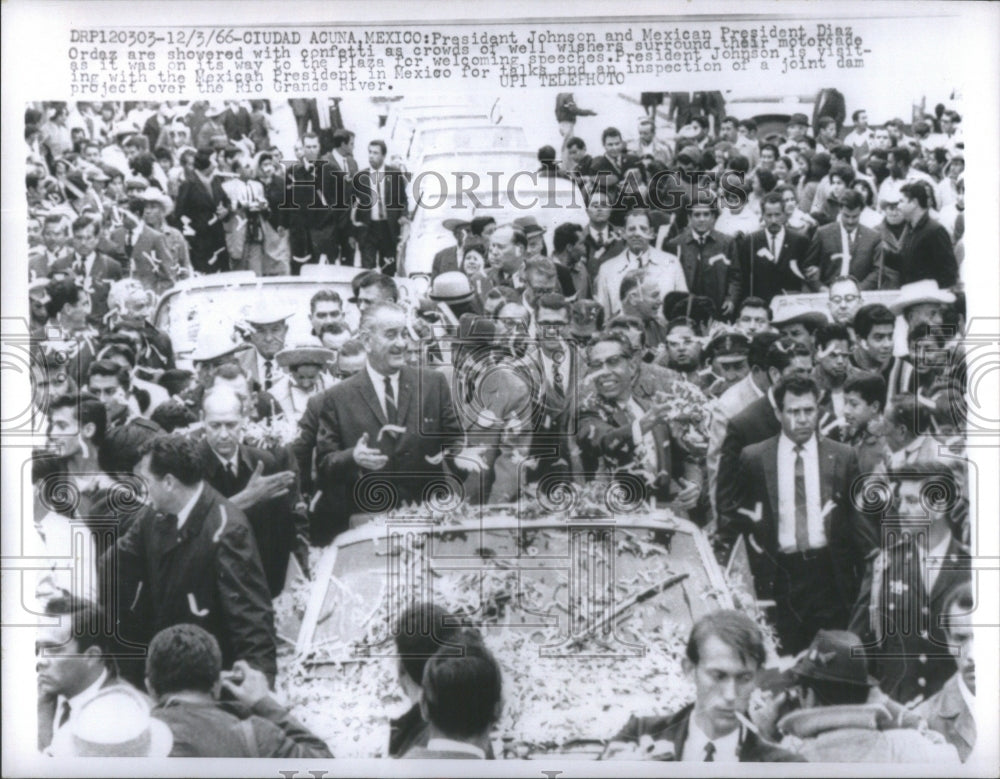 1966 President Johnson and Mexican President Diaz Ordaz - Historic Images