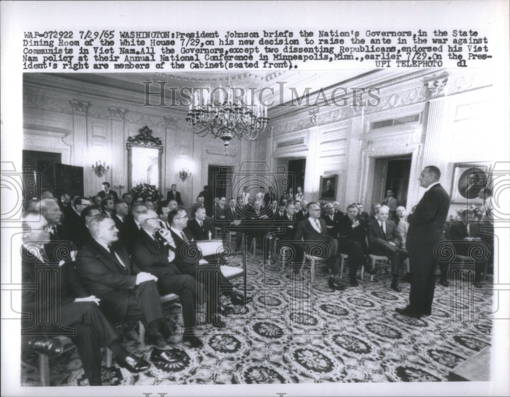 1965 American President Johnson & State Governors Meeting - Historic Images